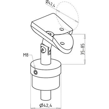 Zábradlí Krček madla pro schody - rohový