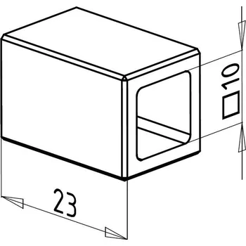 Zábradlí Záslepka nerez prutů ø10 mm - hranatá