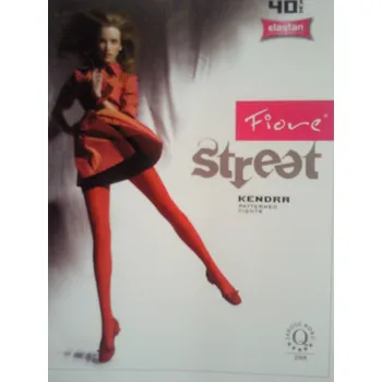 Dámské punčochy KENDRA 40den-punčochové kalhoty Fiore black-černé 4-L