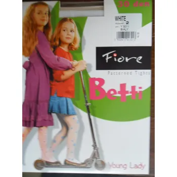 BETTI 30den-punčochové kalhoty Fiore white-bílé