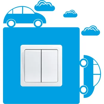 Samolepící dekorace Samolepka pod vypínač Auta (samolepka na zeď)