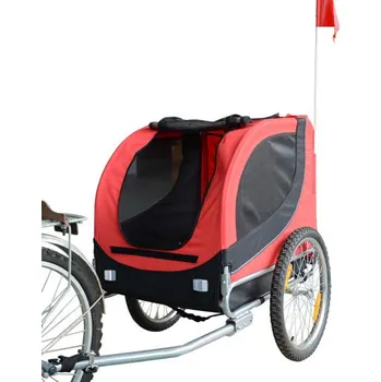 Přívěsný vozík pro psa Vozík za kolo pro psy Doggy červený