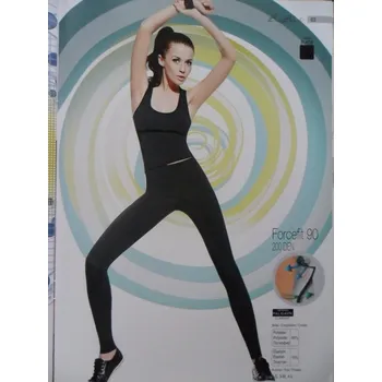 Dámské legíny Bas Bleu Forcefit 90 200 den Leginy black-černé 3-M