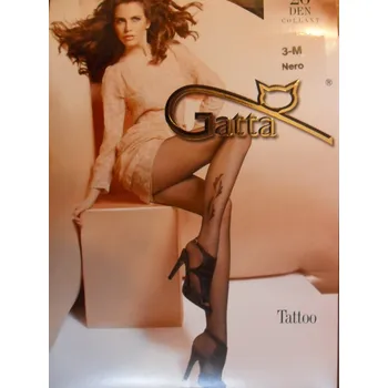 Dámské punčochy TATTOO 10 20den-punčochové kalhoty GATTA nero-černé 2-S
