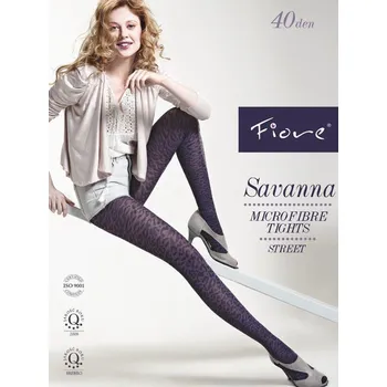 Dámské punčochy SAVANNA 40den-punčochové kalhoty Fiore plum(švestková) 2-S