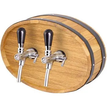 Výčepní technika Výčepní stojan dno sudu ovál 40x25cm 2x kohout