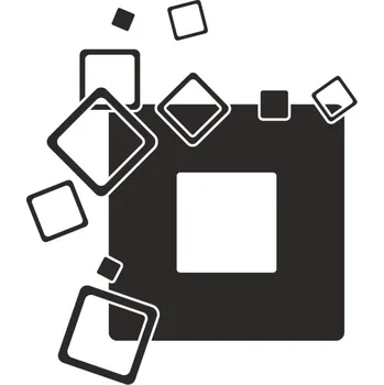 Samolepící dekorace Samolepka pod vypínač Kostky modern (samolepka na zeď)