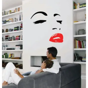 Samolepící dekorace Samolepka na zeď Obličej ženy (dekorace na zeď)