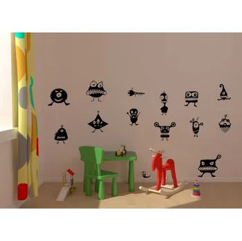 Samolepící dekorace Samolepka na zeď Strašidýlka (dekorace na zeď)