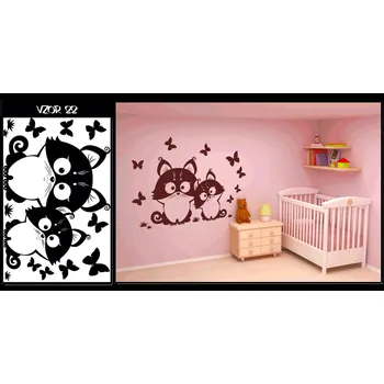 Samolepící dekorace Samolepka na zeď Kočky 22 (dekorace na zeď)