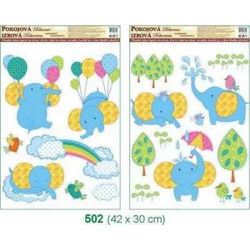 Samolepící dekorace Samolepka sloni SET POSLEDNÍ (samolepka na zeď)