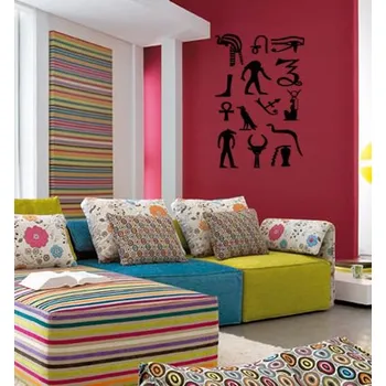 Samolepící dekorace Samolepka na zeď Egyptské znaky (dekorace na zeď)