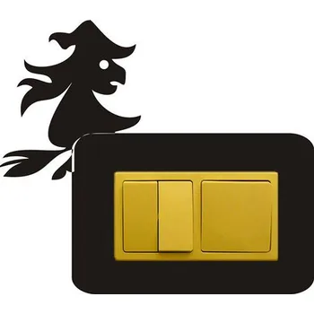 Samolepící dekorace Samolepka pod vypínač Čarodějnice (dvojrámeček) (samolepka na zeď)
