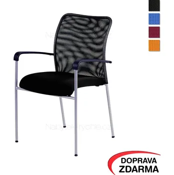 Jednací židle Židle s opěrkami Triton NET černá