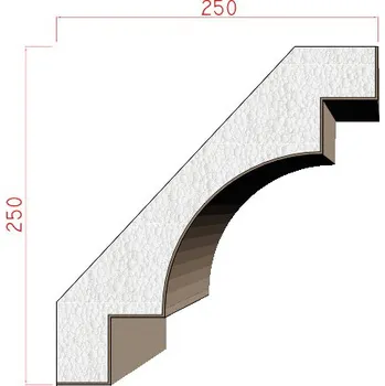 Stavební profil Dekora-Stuck Podstřešní římsa 250x250mm