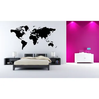 Samolepící dekorace Samolepka na zeď Mapa světa (dekorace na zeď)