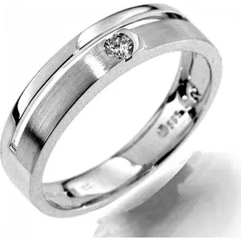 Prsten Prsten s diamantem , bílé zlato 386-1183 elegantní Gems Gabriela