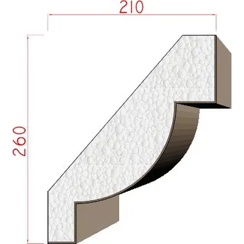 Stavební profil Dekora-Stuck Podstřešní římsa 260x210mm