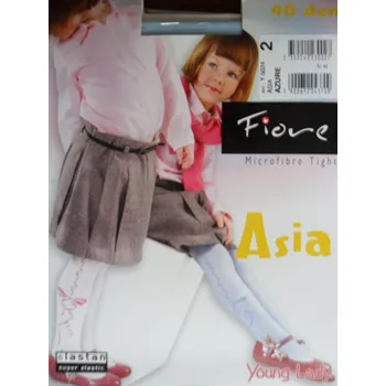 ASIA 40den-punčochové kalhoty Fiore azure-modré 128-134