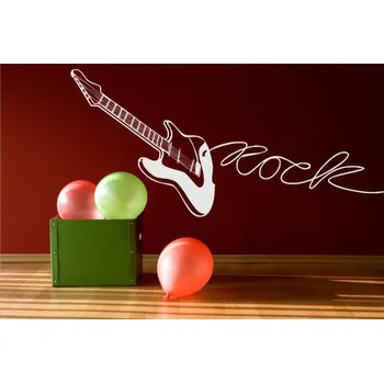 Samolepící dekorace Samolepka na zeď Kytara (dekorace na zeď)