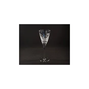 Sklenice Tom Crystal Bohemia Sklenice broušená křišťál víno 215 ml. 10259/11008/215 6ks.