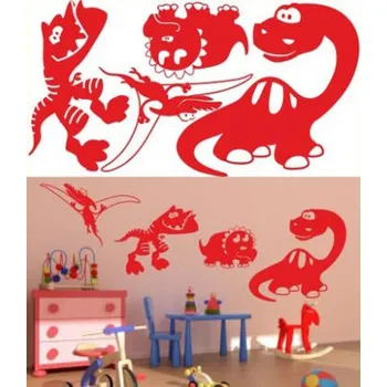 Samolepící dekorace Samolepky na zeď KIDS color - dinosauři, 94x50 cm (dekorace na zeď)