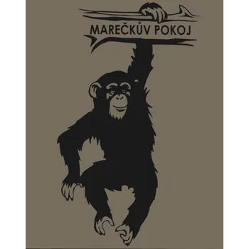 Samolepící dekorace Samolepka na zeď Opička s vlastním nápisem (dekorace na zeď)