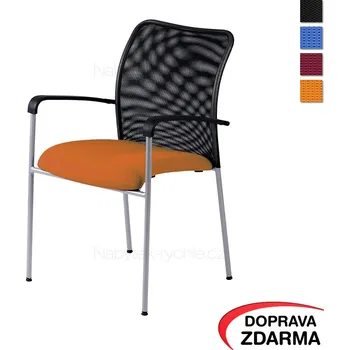 Jednací židle Konferenční židle Triton NET oranžová