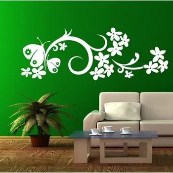 Samolepící dekorace Samolepka na zeď Motýlí ornament 2 (dekorace na zeď)