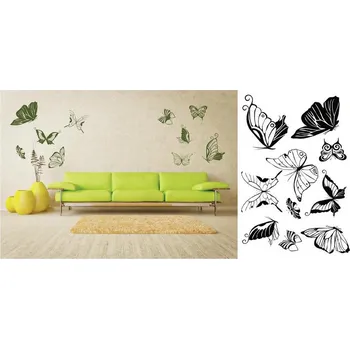 Samolepící dekorace Samolepka na zeď MOTÝLI 1, 94 x 60 cm (dekorace na zeď)