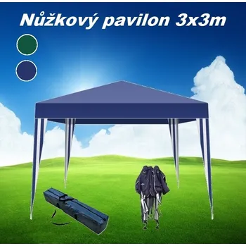 Zahradní altán Nůžkový pavilon, party stan 3x3m výběr ze 2 barev