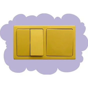 Samolepící dekorace Samolepka pod vypínač Mrak (dvojrámeček) (samolepka na zeď)