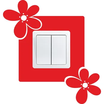 Samolepící dekorace Samolepka pod vypínač Květiny (samolepka na zeď)