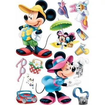 Samolepící dekorace Samolepka na zeď Mickey Mouse na dovolené 50 x 70 cm (dětská dekorace na zeď)