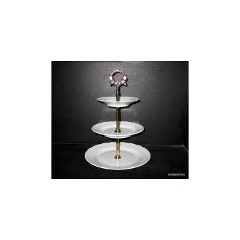 Moritz Zdekauer Etažér třípatrový Ofelie bílý.