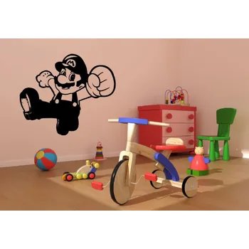 Samolepící dekorace Samolepka na zeď Herní postavička Mario (dekorace na zeď)