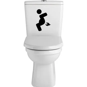 Samolepící dekorace Samolepka na WC Nebezpečné vznícení (dekorace do bytu)