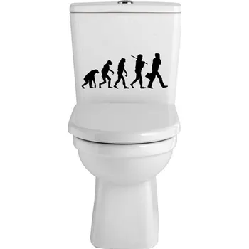 Samolepící dekorace Samolepka na WC Vývoj člověka (dekorace do bytu)