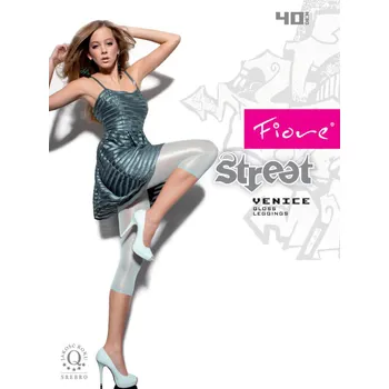 Dámské legíny VENICE 40den-leginy Fiore black-černé