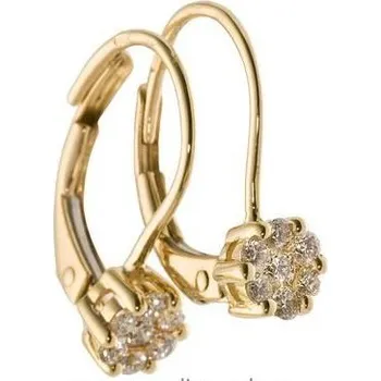 Náušnice Luxusní náušnice s diamanty Manon, žluté zlato