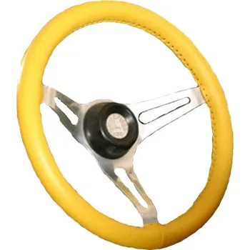 Potah na volant Kožený potah volantu Maria Cavallo žlutý ( 37-39 cm)