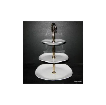 Moritz Zdekauer Etažér třípatrový Gama bílý.