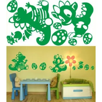 Samolepící dekorace Samolepky na zeď KIDS color - dinosauři 2, 94x50 cm (dekorace na zeď)