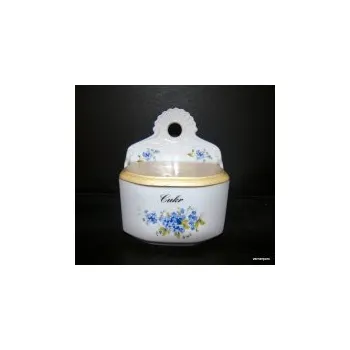 Dóza na potraviny Český porcelán Dóza závěsná cukr s dekorem pomněnky 0,5l.