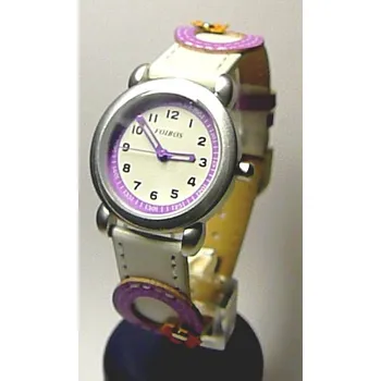 Hodinky Foibos Dívčí dětské bílo fialové hdinky Foibos 2773 s motivem kytiček (Foibos Dívčí dětské bílo fialové hdinky Foibos 2773 s motivem kytiček )