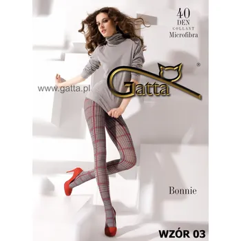 Dámské punčochy BONNIE 03 40den-punčochové kalhoty Gatta nero-violet(černofialové) 3-M
