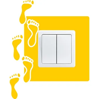 Samolepící dekorace Samolepka pod vypínač Stopy (samolepka na zeď)