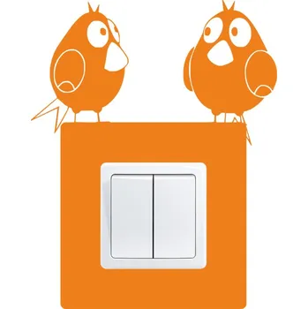 Samolepící dekorace Samolepka pod vypínač Ptáčci (samolepka na zeď)