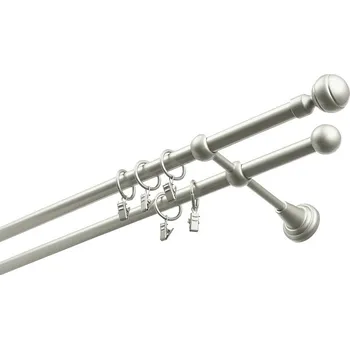 Garnýž Garnýž kovová 300 cm dvouřadá - dvojitá 16 paola matná stříbrná