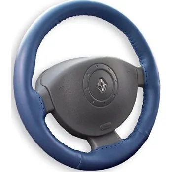 Potah na volant Kožený potah volantu Maria Cavallo modrý ( 37-39 cm)